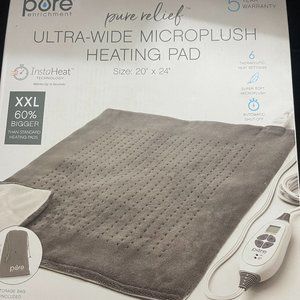 Ultra-Wide Microplush Heating Pad